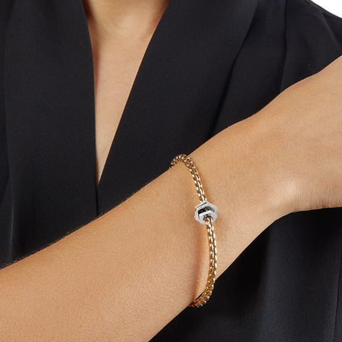 Fope Eka 18ct Yellow Gold 0.15ct Diamond Bracelet, 754B/BBR.