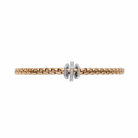 Fope Eka 18ct Rose Gold 0.15ct Diamond Bracelet, 754B/BBR.