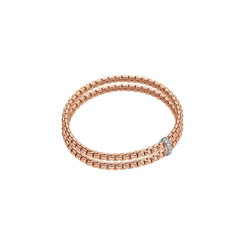 Fope 18ct Rose Gold 0.10ct Diamond Eka Flex'it Bracelet