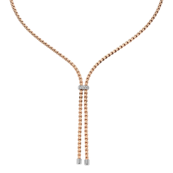 Fope 18ct Rose Gold 0.10ct Diamond Eka Necklace