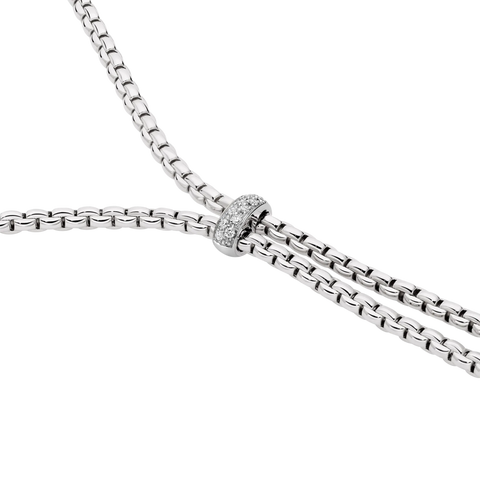 Fope 18ct White Gold 0.10ct Diamond Eka Necklace