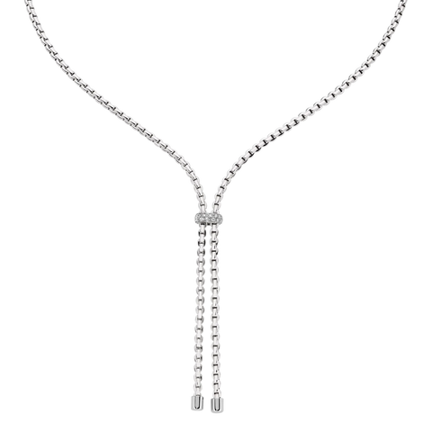 Fope 18ct White Gold 0.10ct Diamond Eka Necklace
