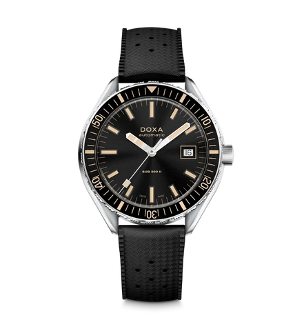 Doxa Sub 200 II Sharkhunter Black Rubber Strap Watch