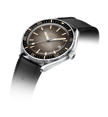 Doxa Sub 200 II Sharkhunter Vintage Black Bezel Rubber Strap Watch