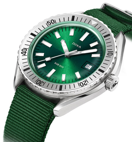 Doxa Sub 200 Sea Emerald Green Nato Watch product image
