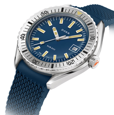 Doxa Sub 200 Caribbean Blue Rubber Watch