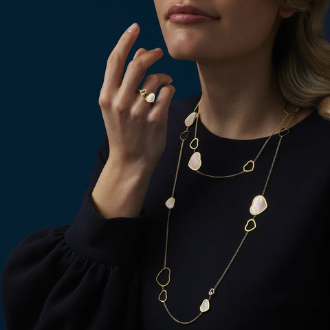 Chopard Happy Hearts 18ct Yellow Gold 0.15ct Diamond Necklace