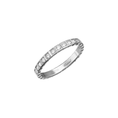 Chopard Ice Cube 18ct White Gold Diamond Half Set Slim Ring