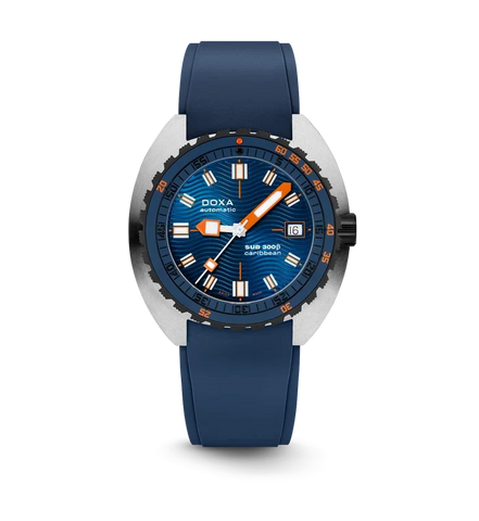 Doxa SUB 300 Beta Ceramic Steel Caribbean Rubber Blue Watch product image