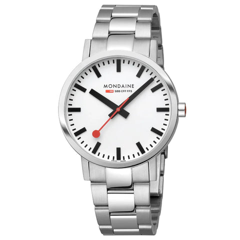 Mondaine Classic Silver Stainless Steel Watch