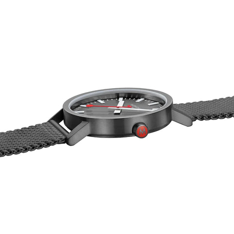 Mondaine Classic Grey Stainless Steel Watch