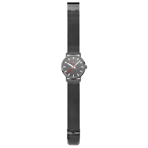 Mondaine Classic Grey Stainless Steel Watch