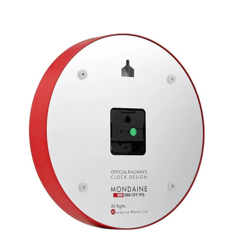Mondaine Clock Wall Red Frame 25cm Watch