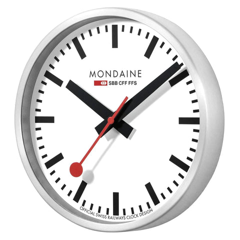 Mondaine Silver Wall Clock