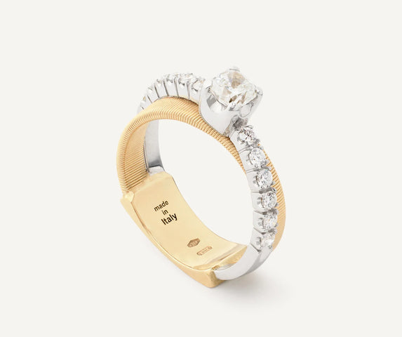 Marco Bicego Masai 18ct Yellow Gold Double-Band Coil 0.82ct Diamond Ring