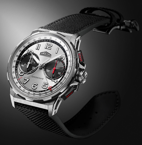 Angelus Chronodate Titanium Magnetic Silver Watch