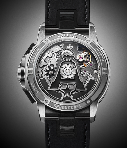 Angelus Chronodate Titanium Magnetic Silver Watch