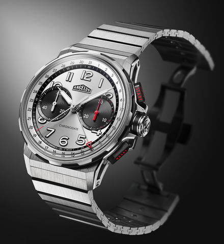 Angelus Chronodate Titanium Magnetic Silver Titanium Watch