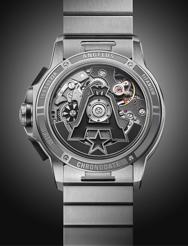 Angelus Chronodate Titanium Magnetic Silver Titanium Watch
