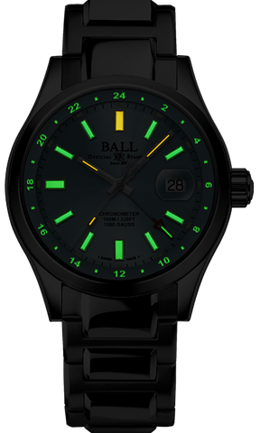 Ball Watch Company Engineer III Endurance 1917 GMT Watch with blue dial, steel bracelet, steel case