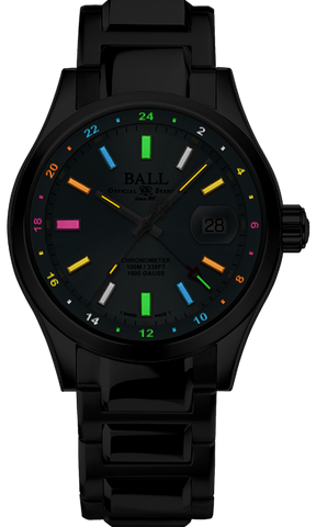 Ball Watch Company Engineer III Endurance 1917 GMT Watch with blue dial, steel bracelet, steel case