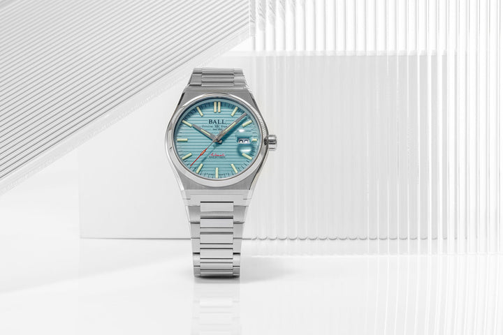 Ball Watch Company Roadmaster Perseverer 40mm Watch with blue dial, steel bracelet, steel case