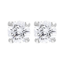 18xt White Gold 0.40ct Diamond Brilliant Cut Stud Earrings
