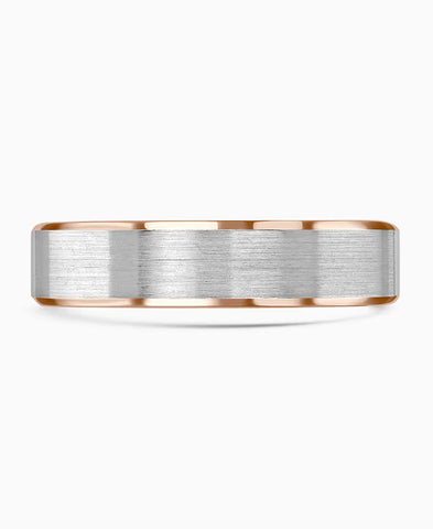 Platinum and 18ct Rose Gold 5mm Diverse Wedding Ring