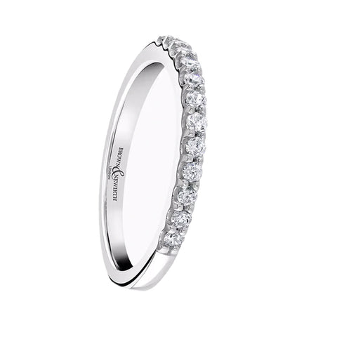 Platinum 0.25ct Diamond Harmony Half Eternity Ring