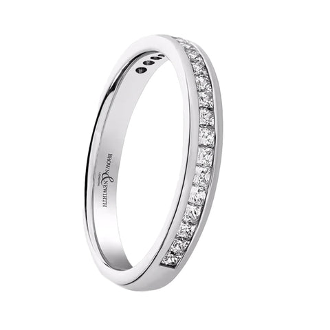 Platinum 0.30ct Diamond Devine Channel Set Half Eternity Ring