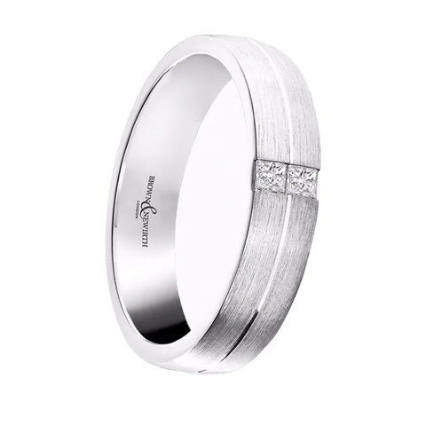 18ct White Gold 0.10ct GSI Diamond 5mm Wedding Band