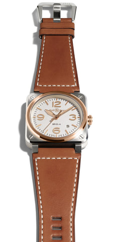 Bell & Ross Watch BR 03 White Steel And Gold BR03A-WH-STPG/SCA