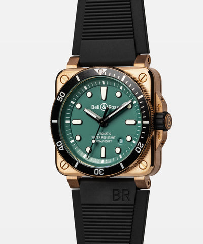 Bell & Ross Ex-Display BR 03 Diver Black Green Bronze Limited Edition Watch