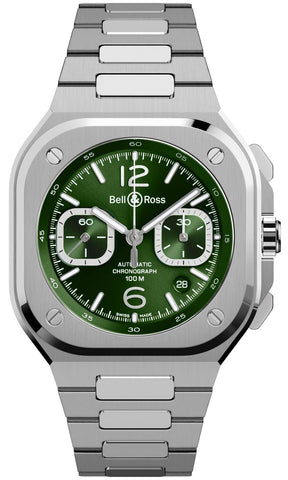 Bell & Ross Watch BR 05 Chrono Green Bracelet BR05C-GN-ST/SST