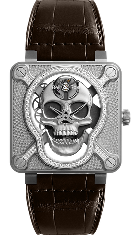 Bell & Ross BR 01 Laughing Skull Limited Edition Watch BR01-SKULL-SK-LGD