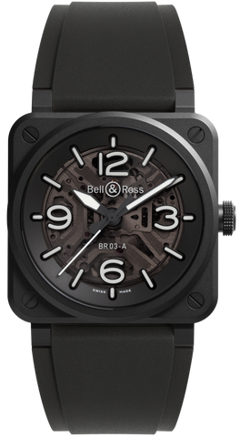 Bell & Ross Watch BR 03 Skeleton Black Ceramic BR03A-BL-SKCE/SRB