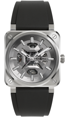 Bell & Ross Watch BR 03 Skeleton Grey Steel BR03A-GR-SKST/SRB