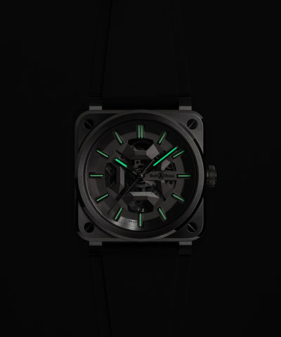 Bell & Ross BR 03 Skeleton Grey Steel Watch