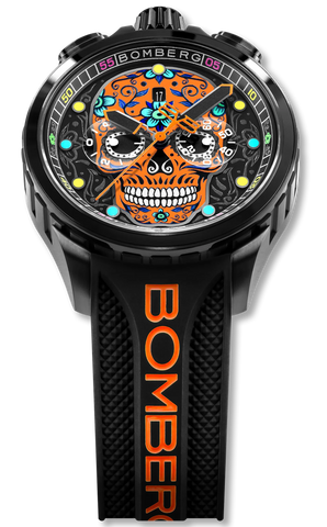 Bomberg Sugar Skull Orange Watch