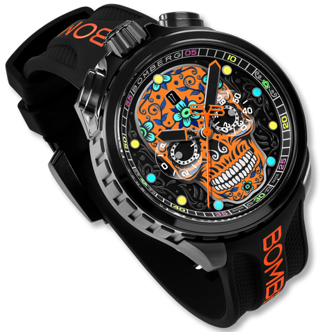 Bomberg Sugar Skull Orange Watch