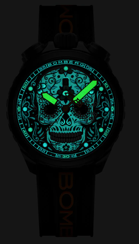 Bomberg Sugar Skull Orange Watch