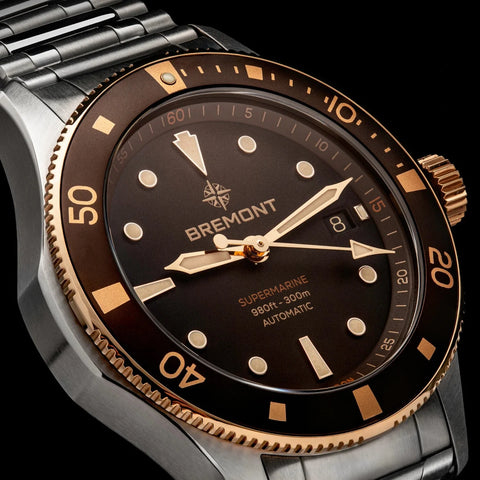 Bremont Supermarine 300M Date Brown Bracelet Watch