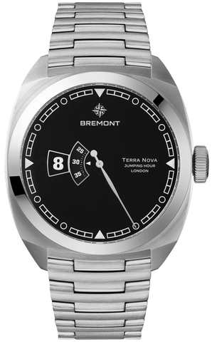 Bremont Watch Terra Nova 40.5 Jumping Hour Bracelet TN40-JH-SS-BK-B