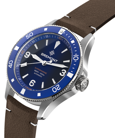 Bremont Watch Supermarine 300M Blue Leather