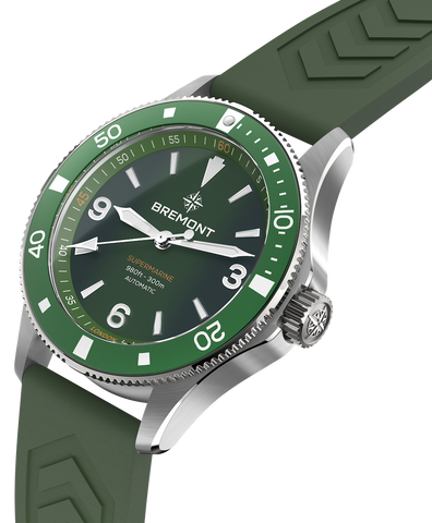 Bremont Supermarine 300M Green Rubber Watch