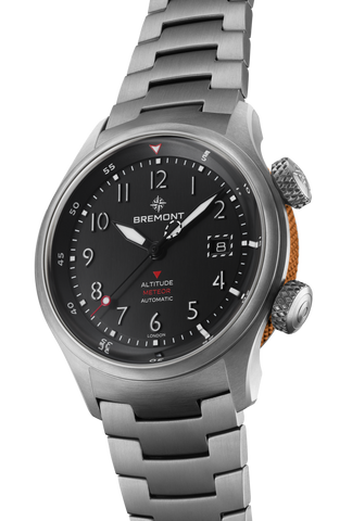 Bremont Altitude MB Meteor Black Orange Barrel Bracelet Watch