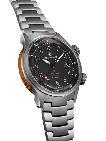 Bremont Altitude MB Meteor Black Orange Barrel Bracelet Watch