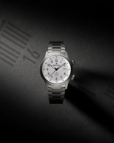 Bremont Altitude MB Meteor Silver Orange Barrel Bracelet Watch