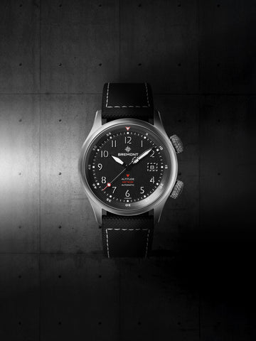 Bremont Altitude MB Meteor Black Orange Barrel Leather Watch