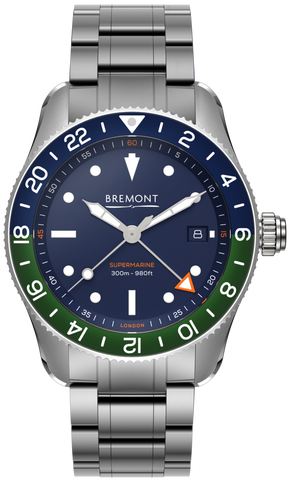 Bremont Watch Supermarine S302 GMT Bracelet S302-BLGN-B